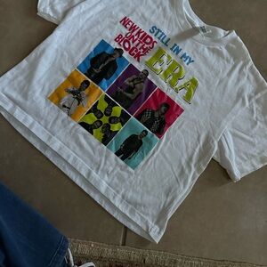 Vintage New Kids on the Block White Graphic Kids T-Shirt